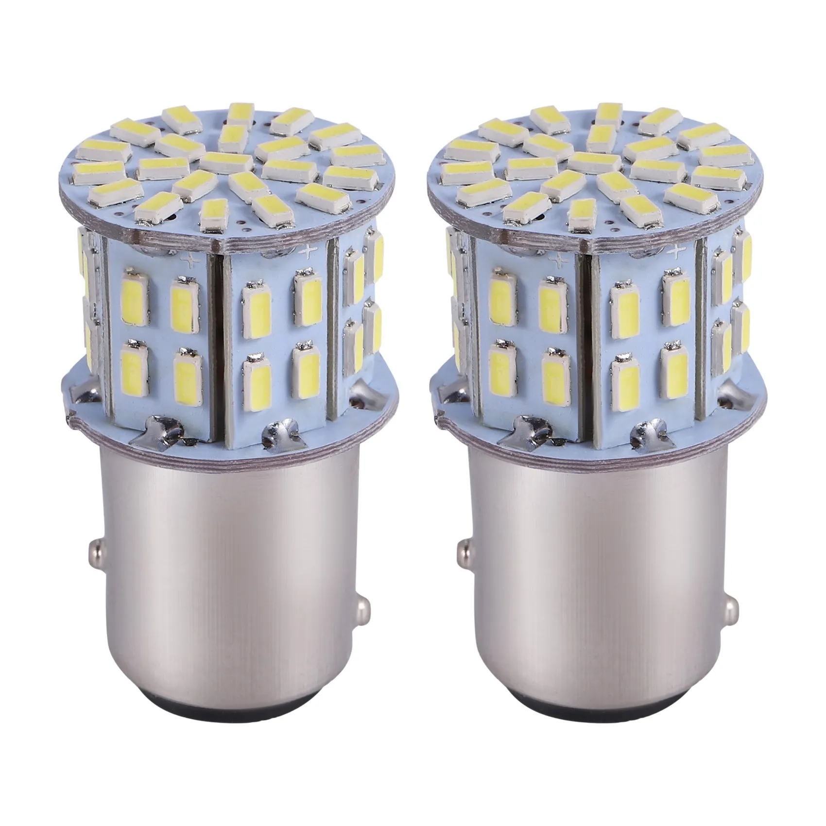 Bike Rear Light Car Halogen Light Bulb 2Pcs 6000K White 1157 50SMD Tail Brake LED Lights Bulb BAY15D 12V