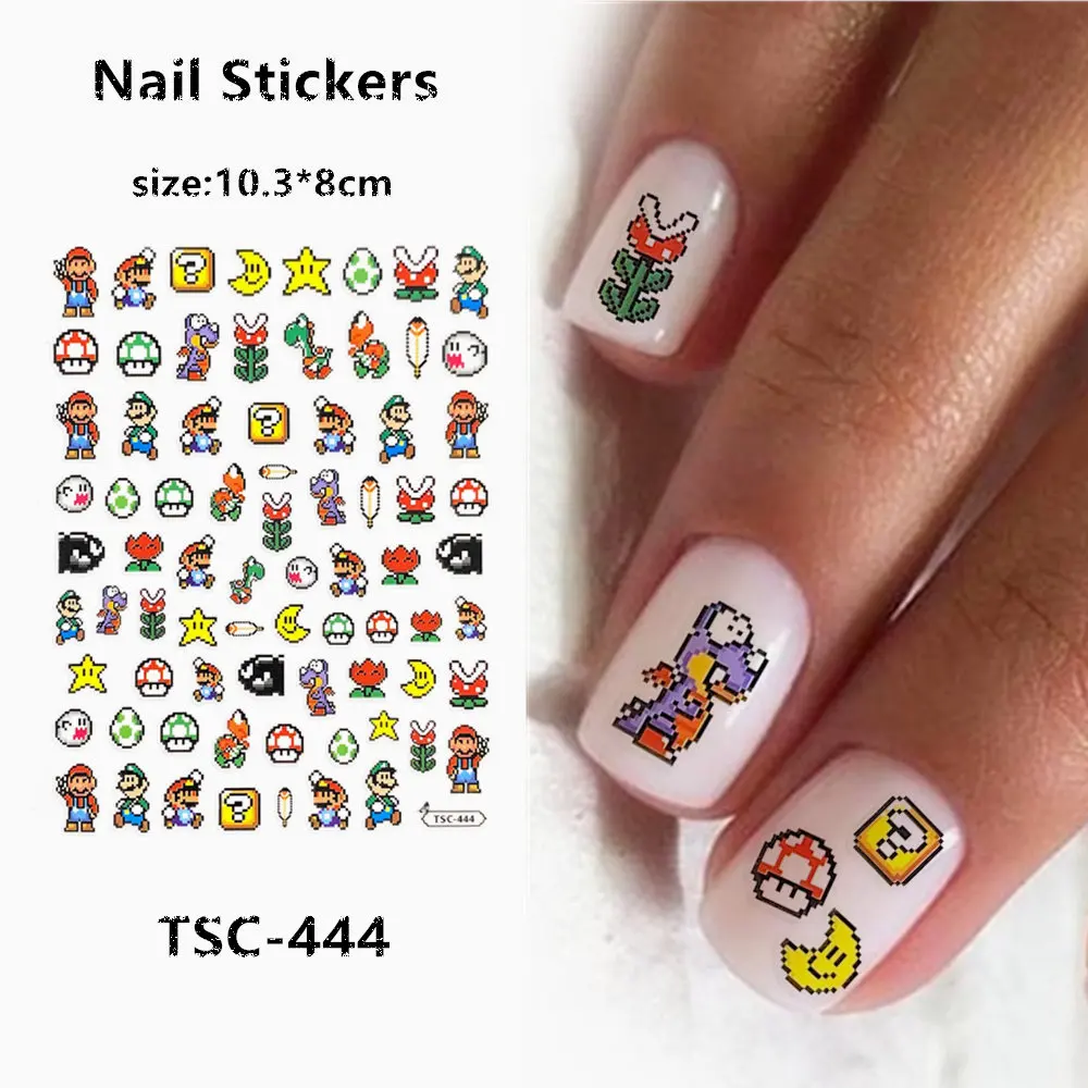 

TSC series TSC-444 Game Characters 3D Back glue Self-adhesive Nail art Nail sticker decoration tool Sliders For Nail Decals