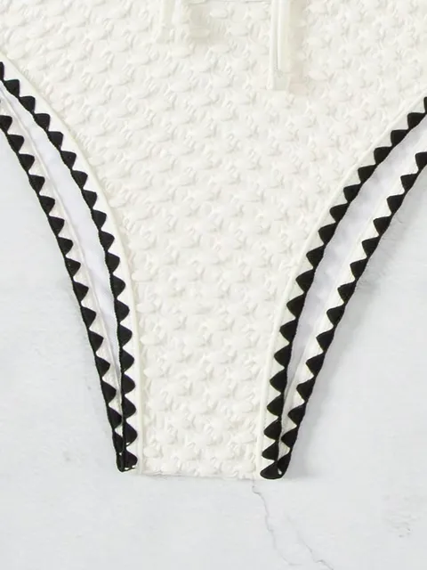 Women’s White Bandeau Bikini 5