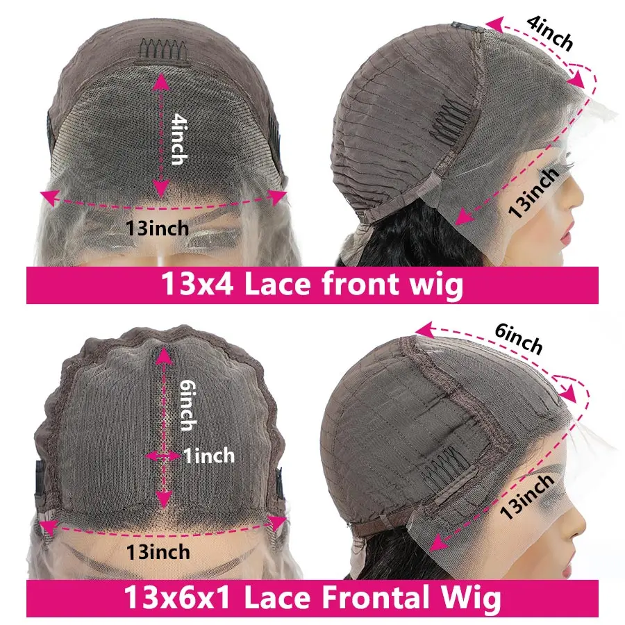 13x4 Deep Wave Frontal Wig HD Transparent Lace Frontal Wig Water Wave Lace Front Wig Curly Wig Human Hair Wigs For Women T Remy