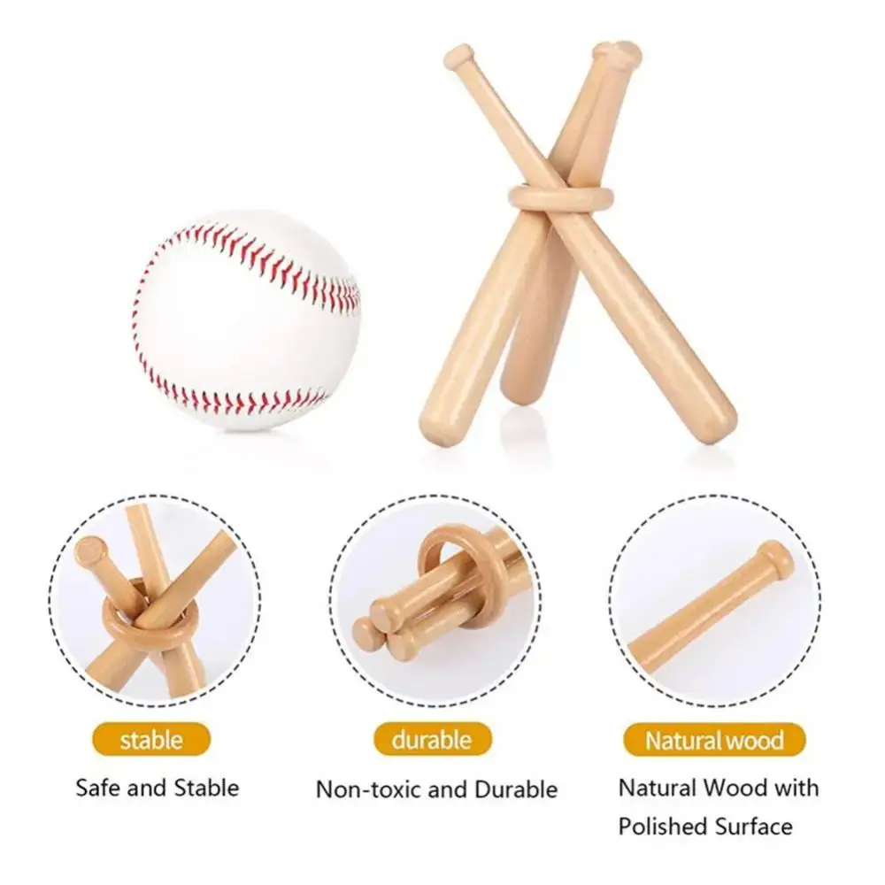 Présentoir de batte de baseball autoportant en bois rustique, peut contenir 9 ba