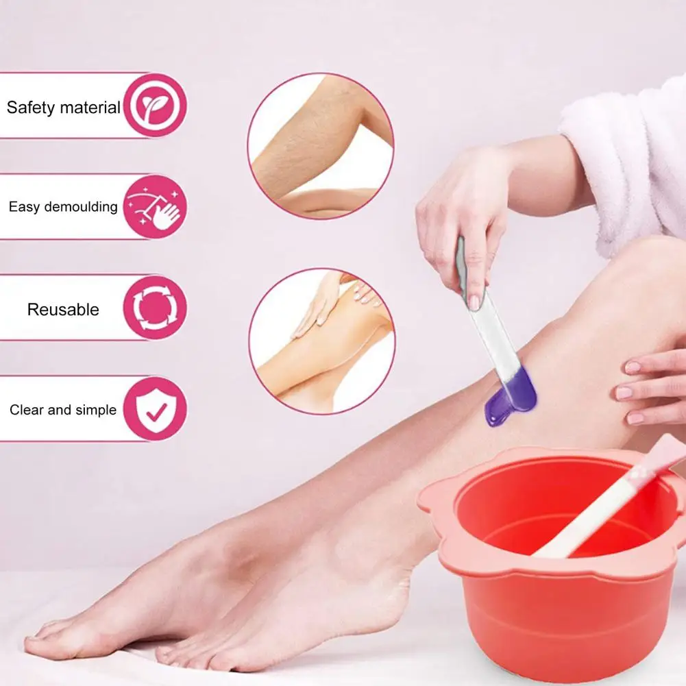 Wax Warmer Thickening Heat-resistant Silicone Bowls Hair Removal Wax Replacement Pot Bowls Hair Removal Reusable Waxing Pot Bowl