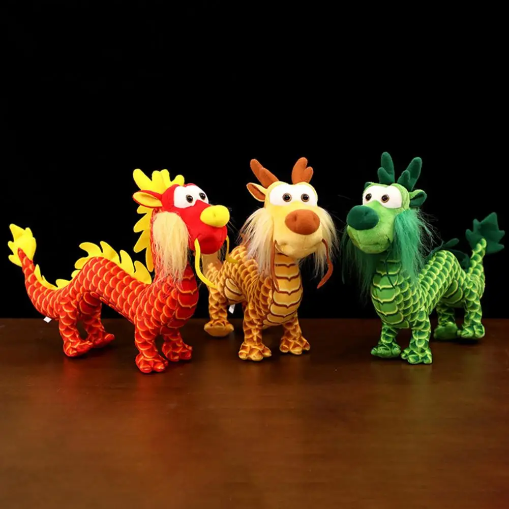 

Dragon Stuffed 2024 Dragon Mascot Plush Festive Chinese Zodiac Stuffed Animal for Home Decoration New Year Gift Dragon Plush