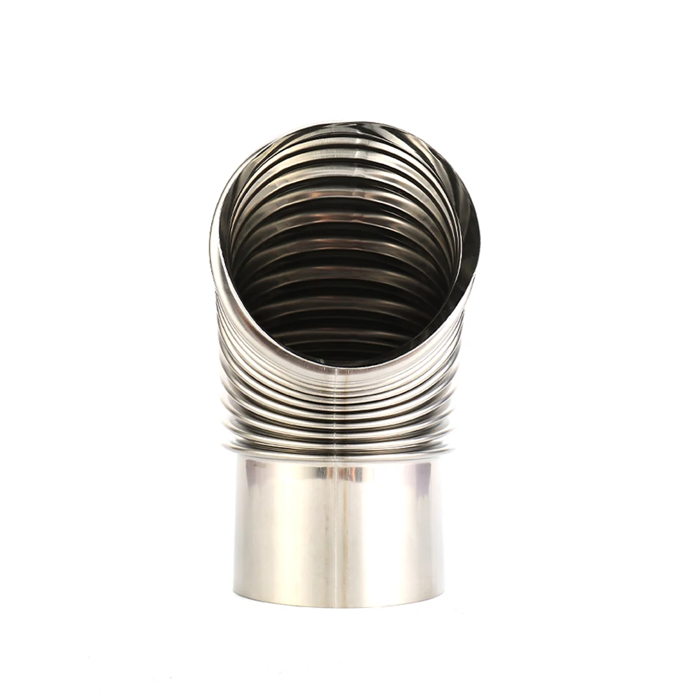 

90 Degree Elbow Pipe 1PCS Exhaust Elbow Chimney Liner Bend 90° Multi Flue Stainless Steel Water Heater Durable