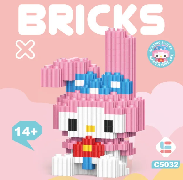 Building Block Toys Sanrio Hello Kitty Splicing Building Blocks