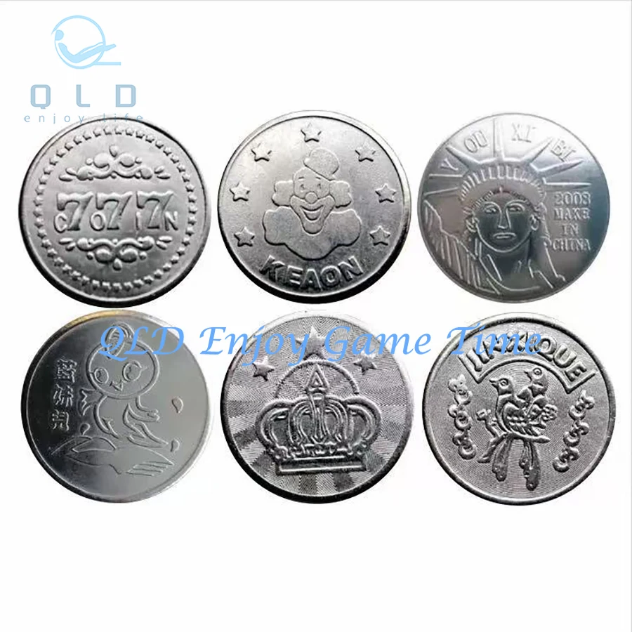 100pcs 아케이드 게임 코인 토큰 스테인레스 스틸 코인 토큰 아케이드 MAME JAMMA 오락 캐비닛 자동 판매기 용 맞춤형  토큰-Freehip.co.kr