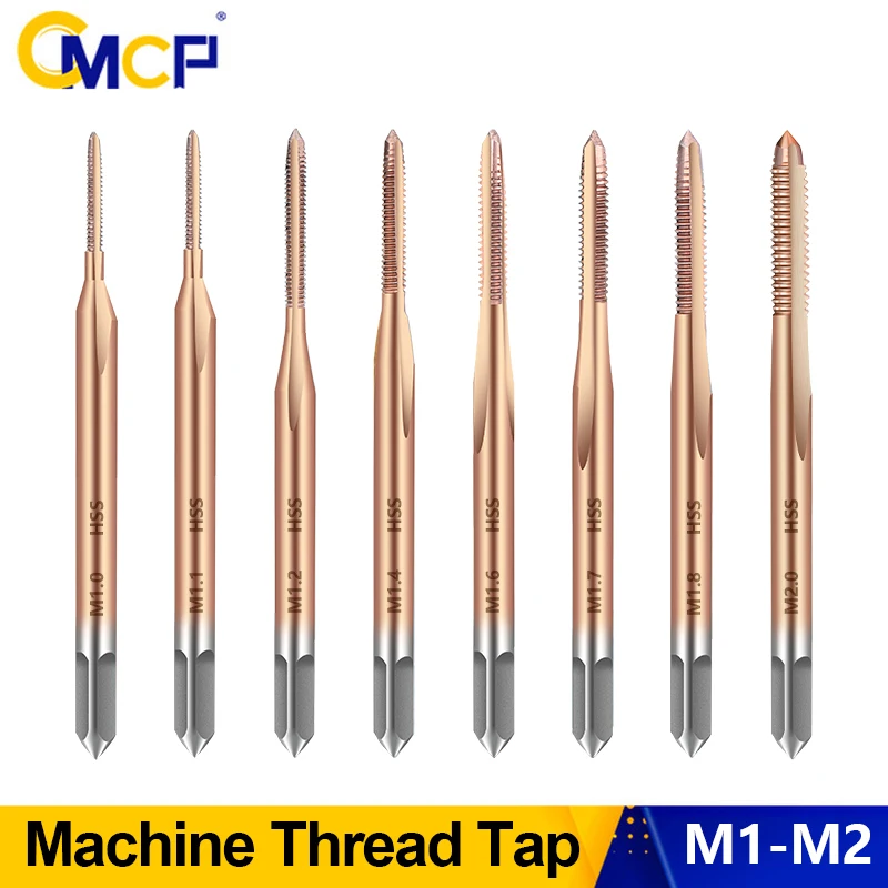 CMCP 1개 나사탭 HSS 기계 플러그 탭 미터법 나사탭 드릴 나사 도구 M1..