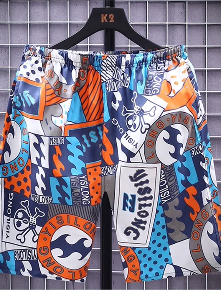 Men Summer Beach Board Swim Shorts Casual Surf Hawaiian Trunks Fashion Print Quick Dry Beachwear Shorts Luxury Pants beach shorts