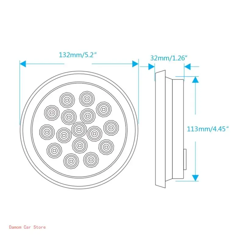 Ʈ ڵ RV ƮϷ     16LED  Ʈ  ǥ  12-24V Ȱ  극ũ Ʈ