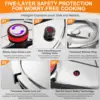 Cooker 10 QT, Stainess Steel Pressure Canner 10 Quart, Explosion-Proof Cookware, Rotating Lock/Unlock Lid, One-handed lid openin 4