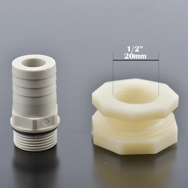 1 Beállítja Az Abs 1/2 "3/4" Tömlő Illesztését 12 Mm -Es 16 20 Szögesdrót Akvárium -Vízelvezető Szerelvények Vízadapter Csőszerelvények - Image 4