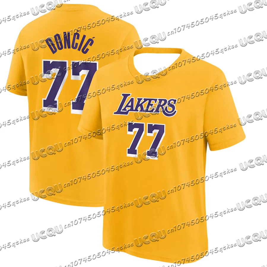 New Hot Selling Doncic No. 77 American Basketball Sports T-Shirt Basketball Training Shirt Men And Women Fashion Casual Top