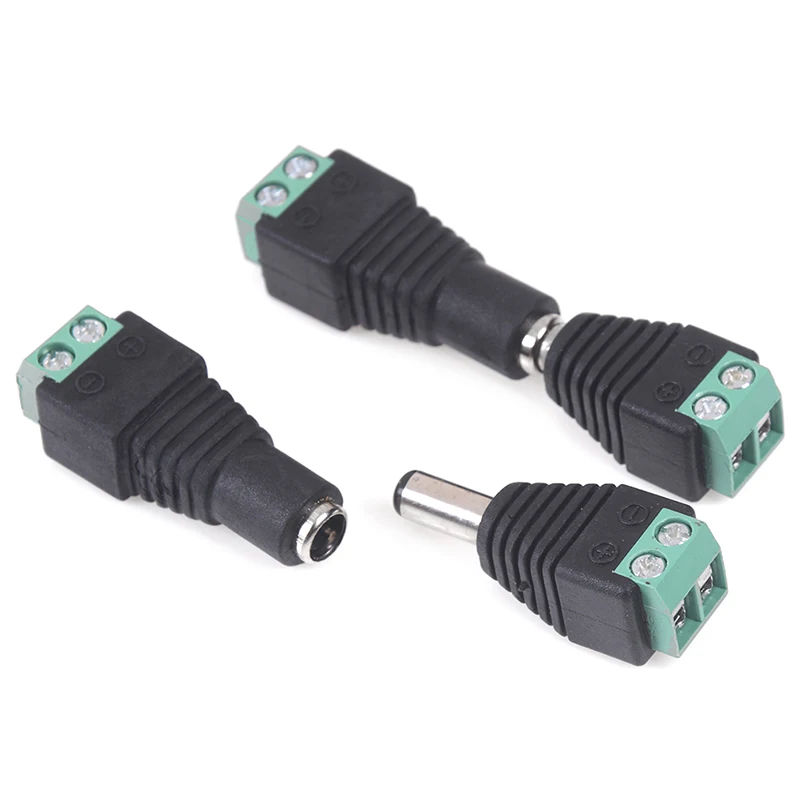 DC 전원 플러그 잭 어댑터 커넥터, 암수 2.1x5.5mm, 5 쌍