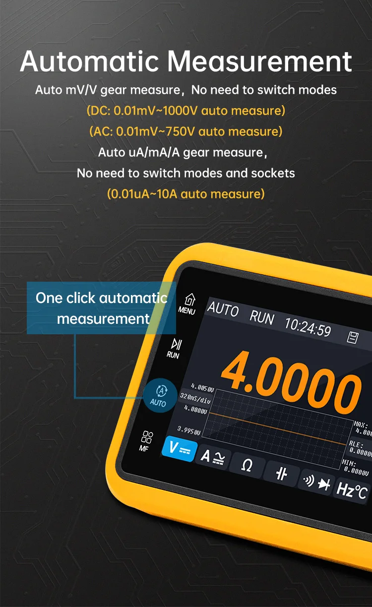 DM40 Digital Multimeter Oscilloscope Signal Generator 3 in 1 50M Sample rate Vol