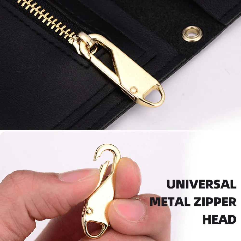 6/12pcs Zippers Head Universal Instant Zipper Repair Kit Replacement Broken Buckle Travel Bag Suitcase DIY Zipper Head