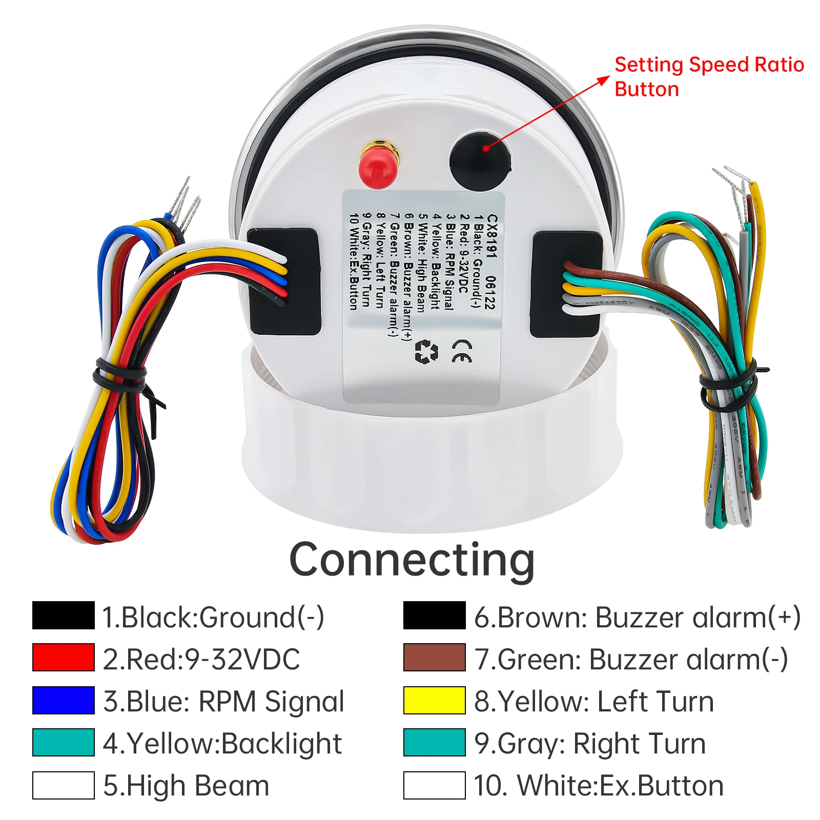 85mm GPS Speedometer With Tachometer 120KM/H 200KMH 120MPH For Car Truck Boat Sp
