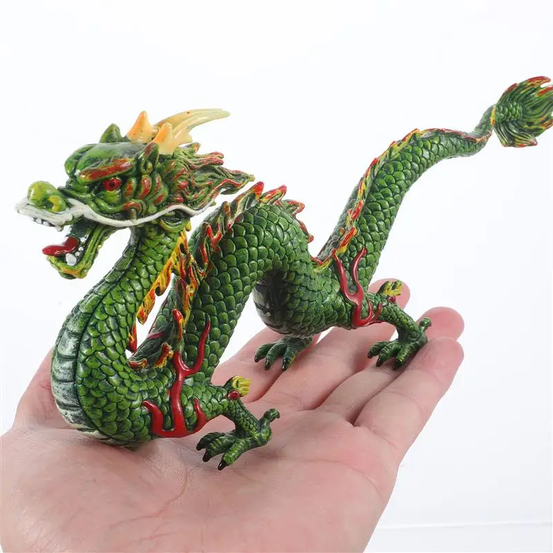 

Chinese Dragon Shaped Statue Toy Desktop Artware Creative Chinese Dragon Artware Household Adornment Plastic Dragon Art Craft