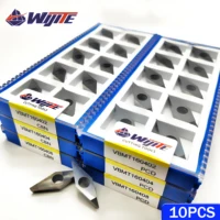 Machine-outil VBMT 160402   VBMT 160404   VBMT 160408   Outil de tournage PCD pour aluminium cuivre CBN, traitement d'outils en acier dur et fonte VBMT 4