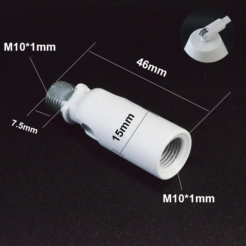 Steering Head Lighting Accessories Wall Lamp Connector M10 Table Lamp Corresponds External Thread Hollow Thread Rod Tube 2PCS