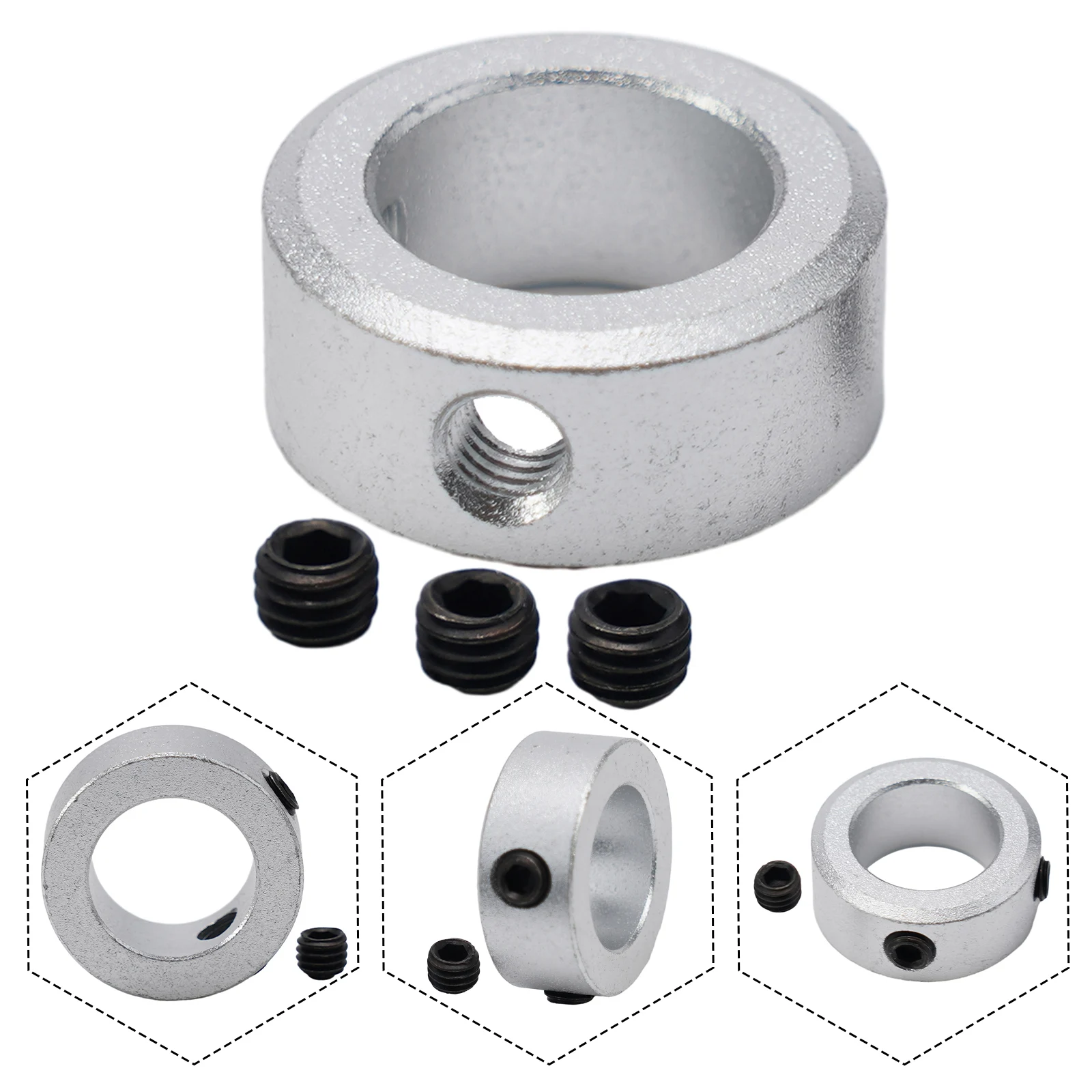 

Collar Clamp Ring Shaft Steel Steel Metric 1 Pcs 15mm-40mm Bore Clamp Eyelet Collar Interchangeable SOLID Brand New