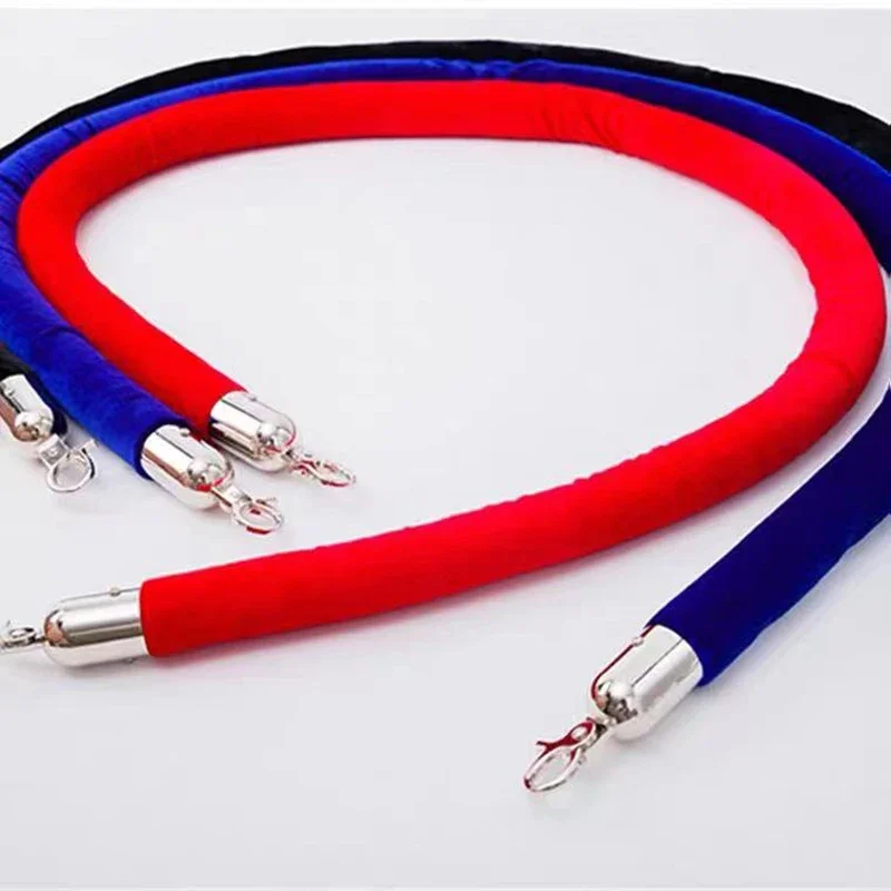 KINJOIN 1.5M High Quality Long Flannel Sling Twisted Lining Barrier Rope For Welcoming Queuing Columns Pole Fences Stands