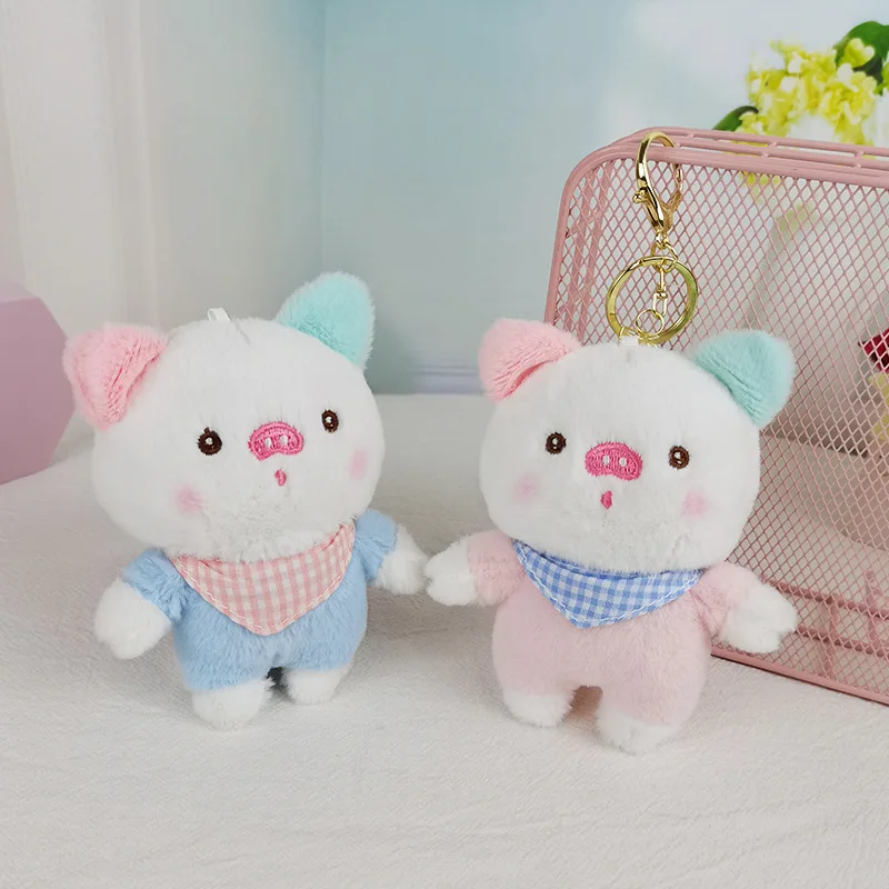 

new Creative scarf pig pretty funny decorations cool pendant fashione soft keychain lifelike doll couple birthday gift