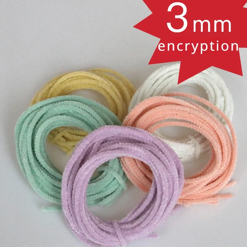 LC 3mm Plush Twist Stick Colourful Wool Root Metal Wire Twisting Bar Diy Hand Woven Mini Dolls Animal Crafts Ornaments Supplies craft supplies