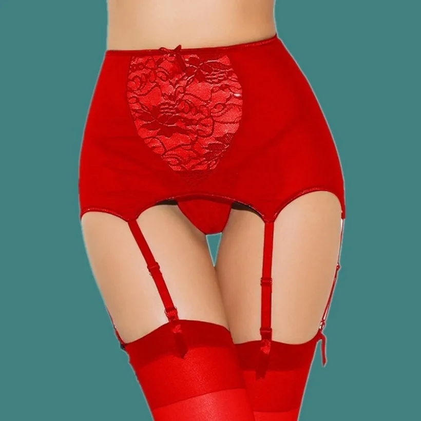 

high waist Women Sexy LingerieLace stocking Belt sexy suspender lingerie bustier vintage Goth XL XXL White Garter size