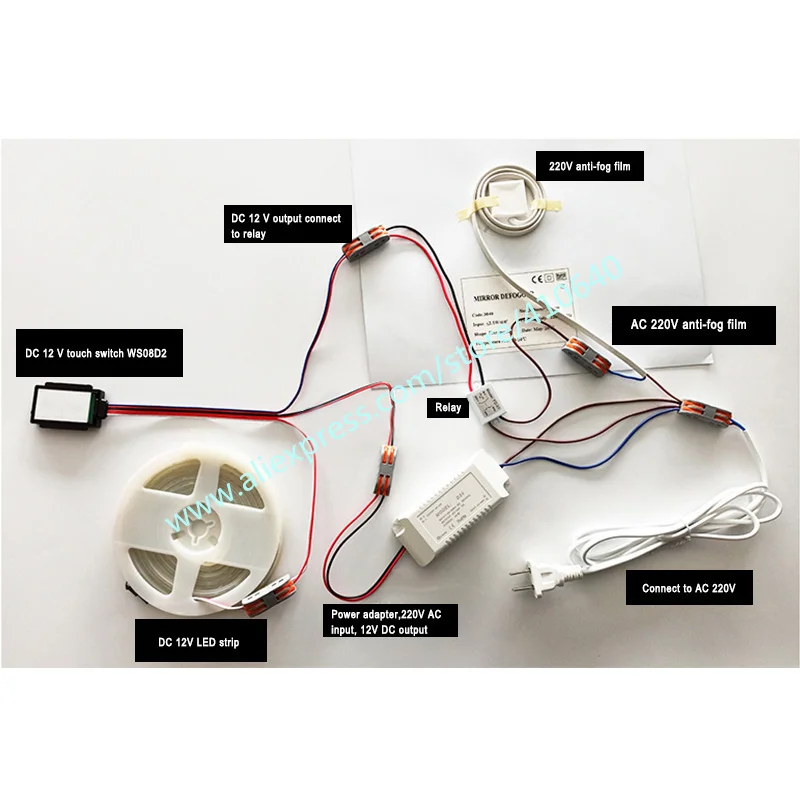 WS08D2, Controle DC, 12V, Faixa de LED,