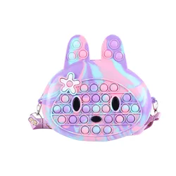 Sac à bandoulière Popper pour enfants filles, sac à main d'école à bulles, sac à épaule, Figetget marionnette, jeu sensoriel, soulage le Stress 