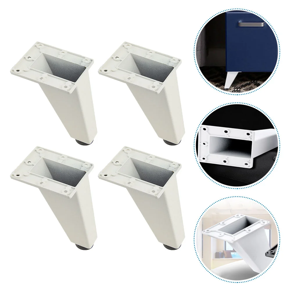 

4 Pcs Hairpin Table Legs Furniture Cabinet Support Tea Feet Sofa Supporting Adjustable White