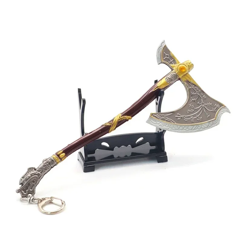 18cm God of War Weapon Peripherals Katana The Leviathan Axe Kratos Game Metal Model Keychain  Peripherals Action Figure Gift Toy 6