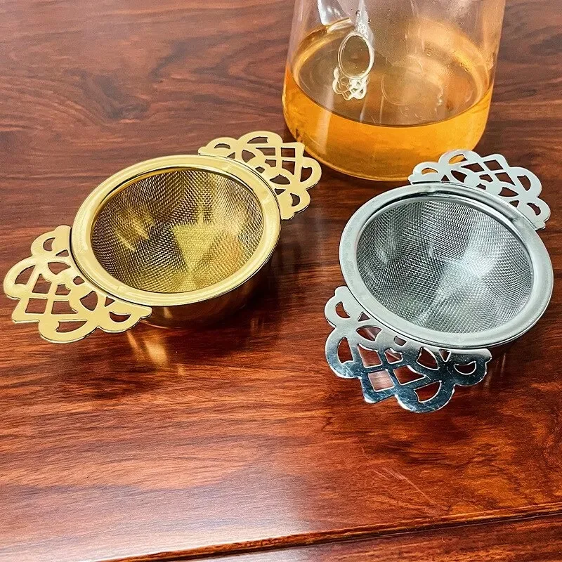 Tea Strainer Double Ear Fine Mesh Stainless Steel Spice Infuser Filter Tea Maker Teaware Kitchen Accessories 1pc tea infuser,tea strainer,tea maker,tea filter