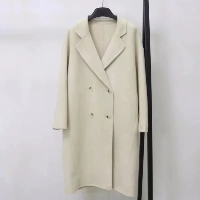 New Double-sided Wool Coat Women New Double-breasted Loose Simple