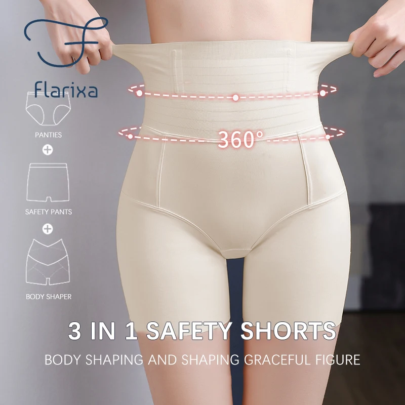 Cheap Flarixa Summer Ice Silk Panties for Women's High Waist Shaping Panties  Postpartum Tummy Control Hip Lift Panty Body Shaper Pants