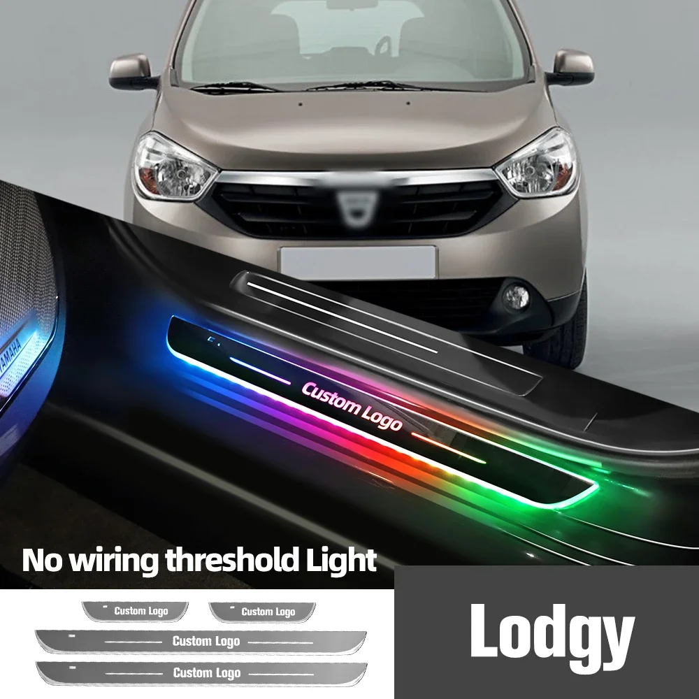 

For Renault Lodgy 2012-2019 2015 2016 2017 2018 Car Door Sill Light Customized Logo LED Welcome Threshold Pedal Lamp Accessories