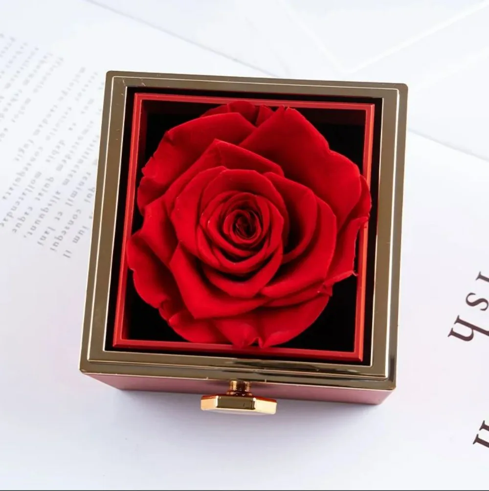 Eeuwige roos onder bel, engel, cadeau voor dames
