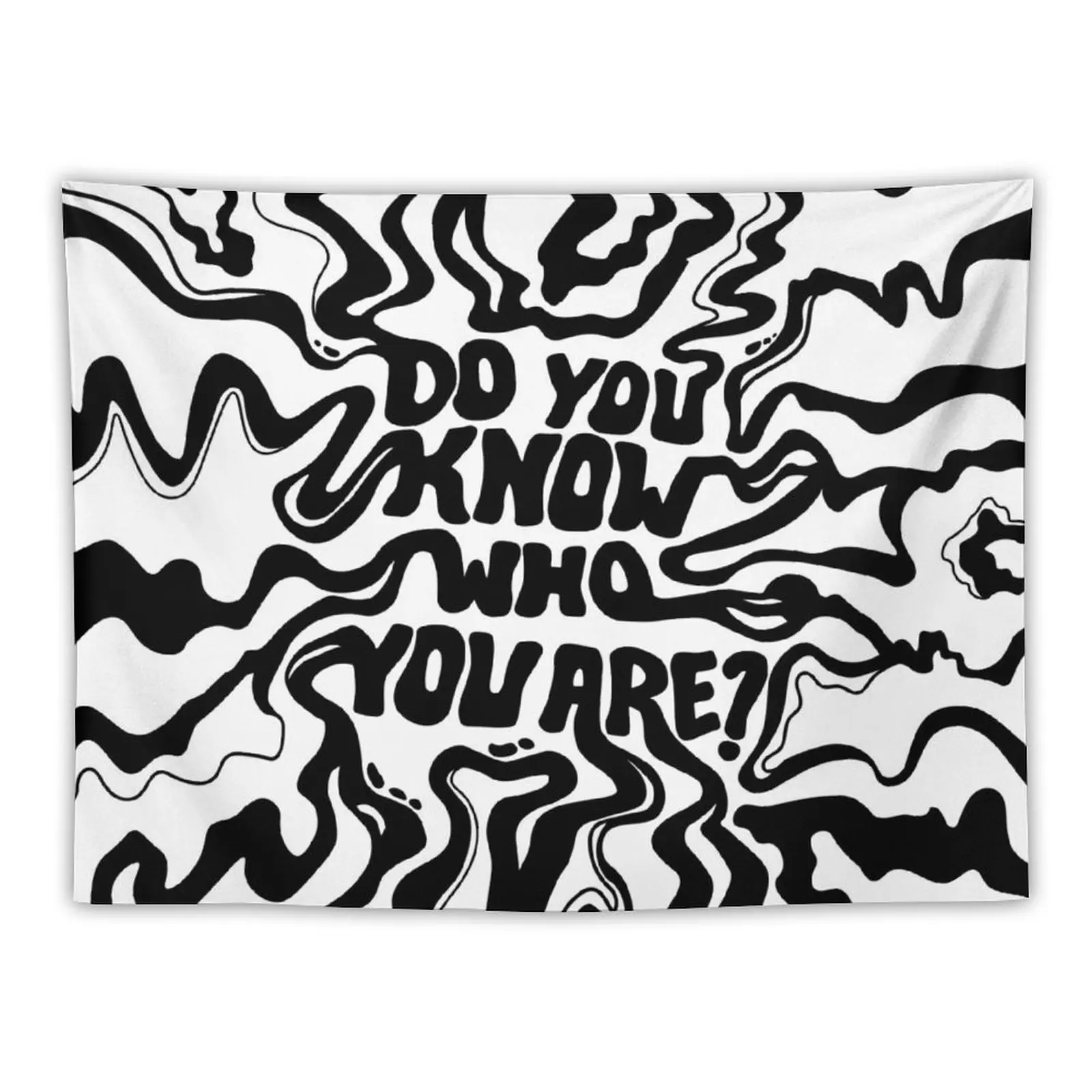 

Do You Know Who You Are - White & Black Tapestry Home Decor Accessories Korean Room Decor Wallpaper Bedroom Tapestry