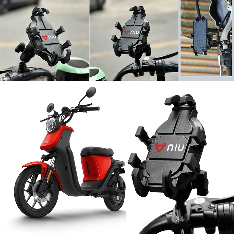 

2024 New Fit For NIU N1 N1S M1 U1 M+ NG US U+ UQI U+B Accessories Motorcycle Handlebar Mobile Phone Holder GPS Stand Bracket