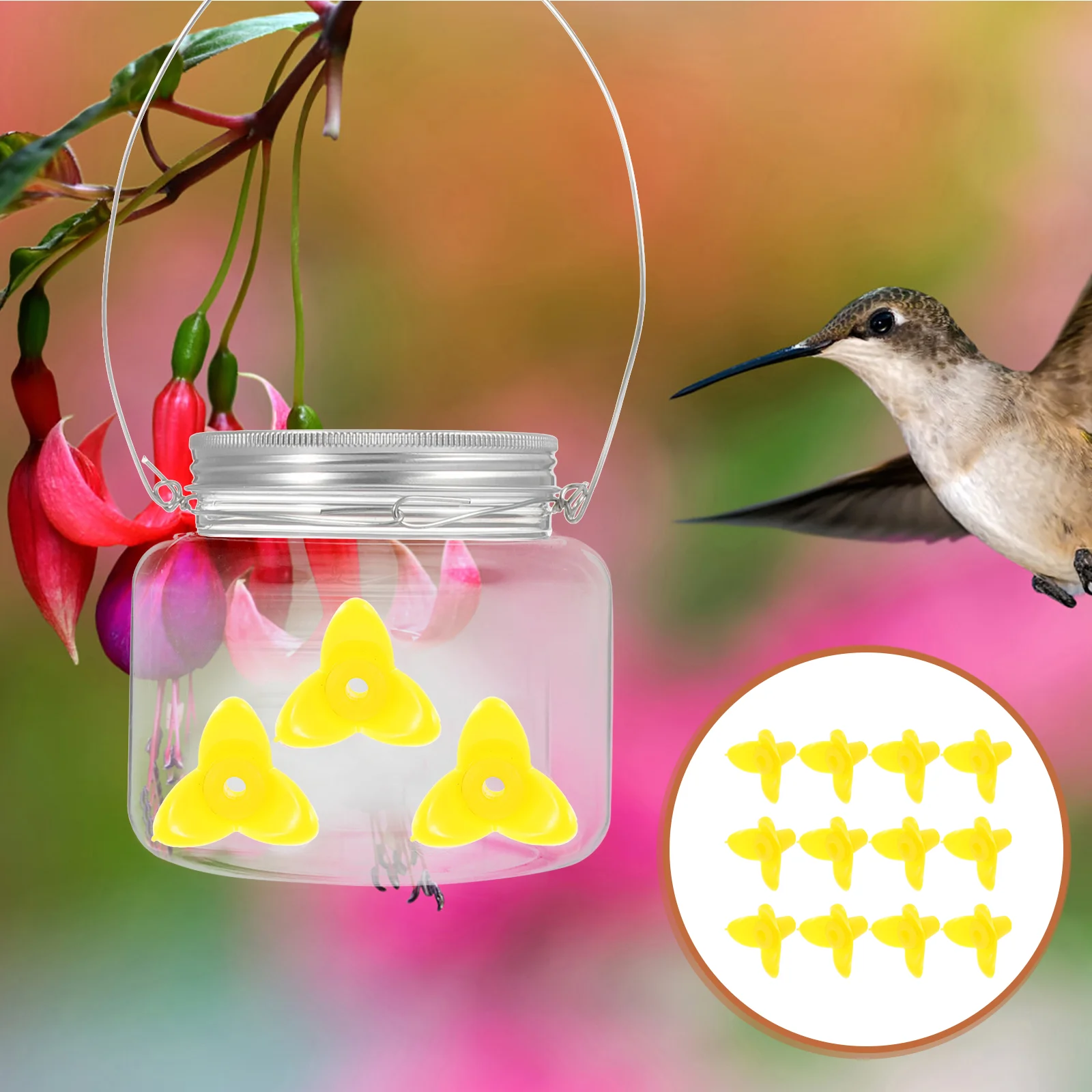 

12 Pcs Hummingbird Feeder Plastic Feeders Feeding Ports Squirrel Supplies Replacement Tools