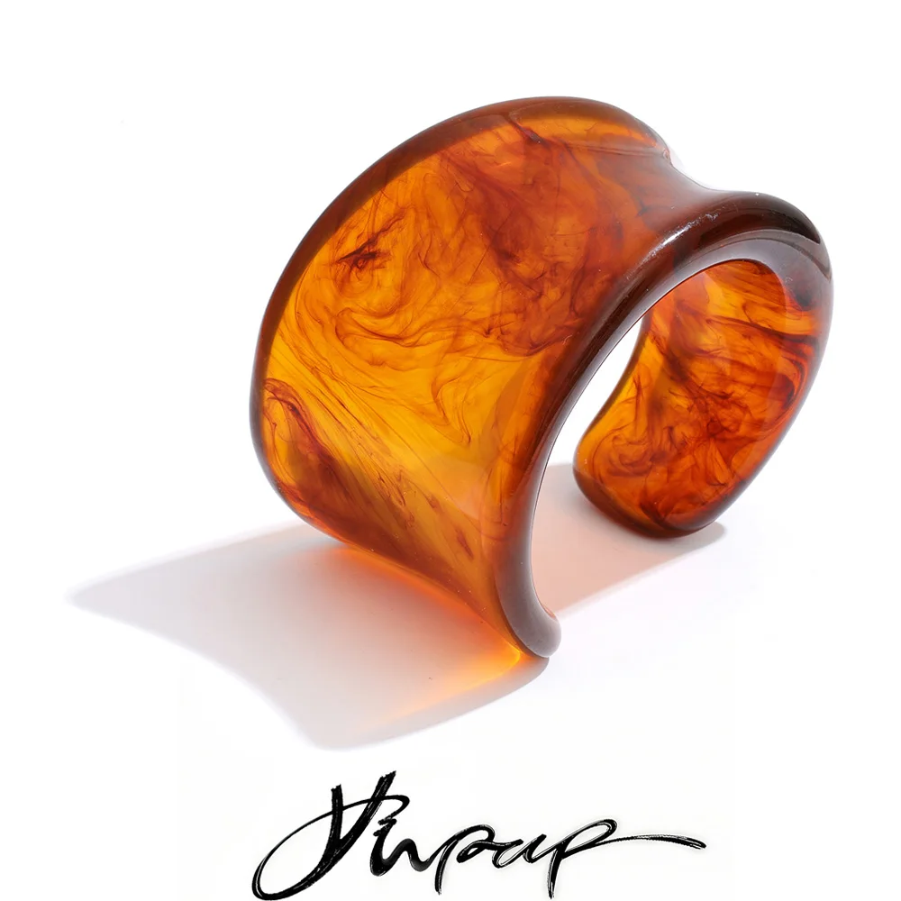 Yhpup Big Resin Bracelet for Women Waterproof
