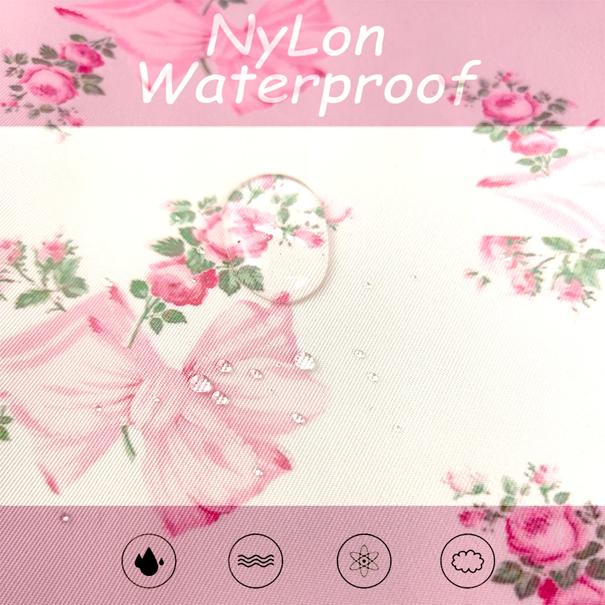 New Waterproof Nylon Backpack Backpack Large Capacity Pink Printed Bow Female Travel Bag Backpacks Schoolbag for Teenage Girls