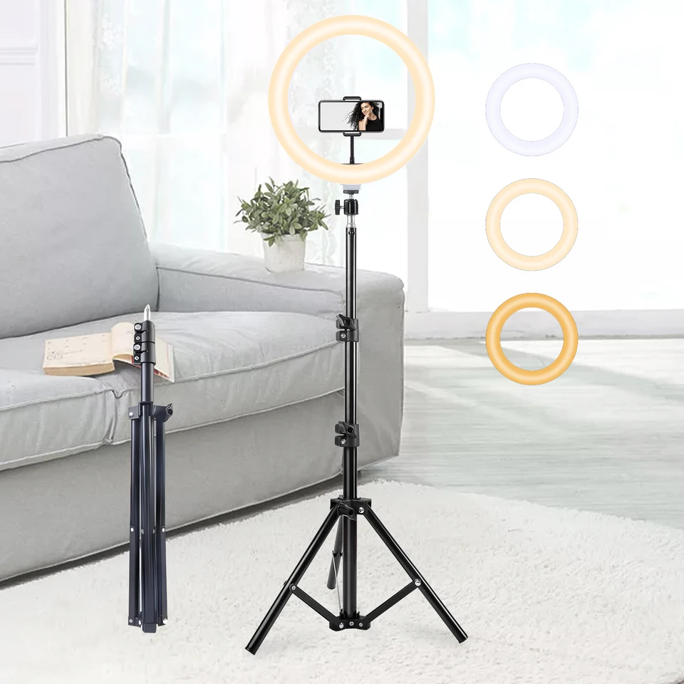 Tricolor 10 Inch Ring Fill Light with Tripod