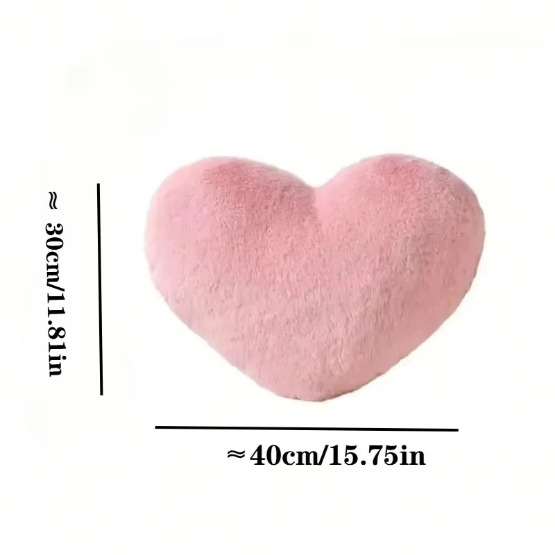Blush Heart Decorative Pillow - Cozy Accent Cushion