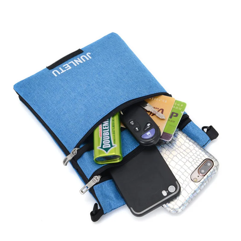 Waterproof travel passport holder bags anti-theft document storage nylon portable RFID ID credit card organizer neck pouch