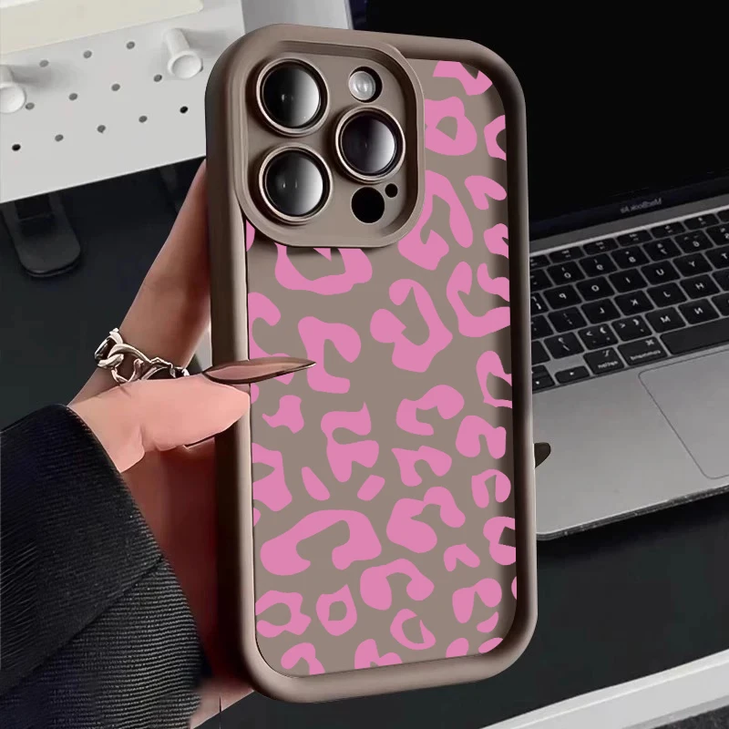 Pink Leopard Print Phone Case - Stylish & Protective Cover