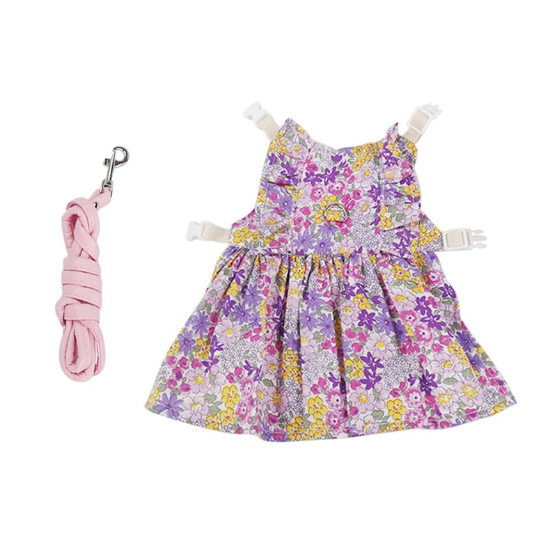 thumbnail image 1 of Vestido de falda de conejo chinchilla de moda para animales pequeños, ropa dulce para mascotas con hebilla, accesorios para mascotas de conejillo de indias y gatos, 1 of 5