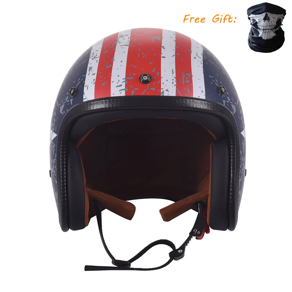 Casco Moto Vintage Approvato Dot 3/4 Open Face Casco Jet Scooter Unisex Half 3/4 Open Face Casco Vespa All'Ingrosso