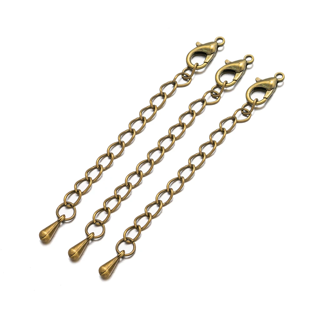 20 stücke 50/70mm verlängerte Verlängerung Schwanz kette Hummer verschlüsse Anschluss für DIY Halskette Armband Fußkettchen Schmuck machen Ergebnisse – Detail 6