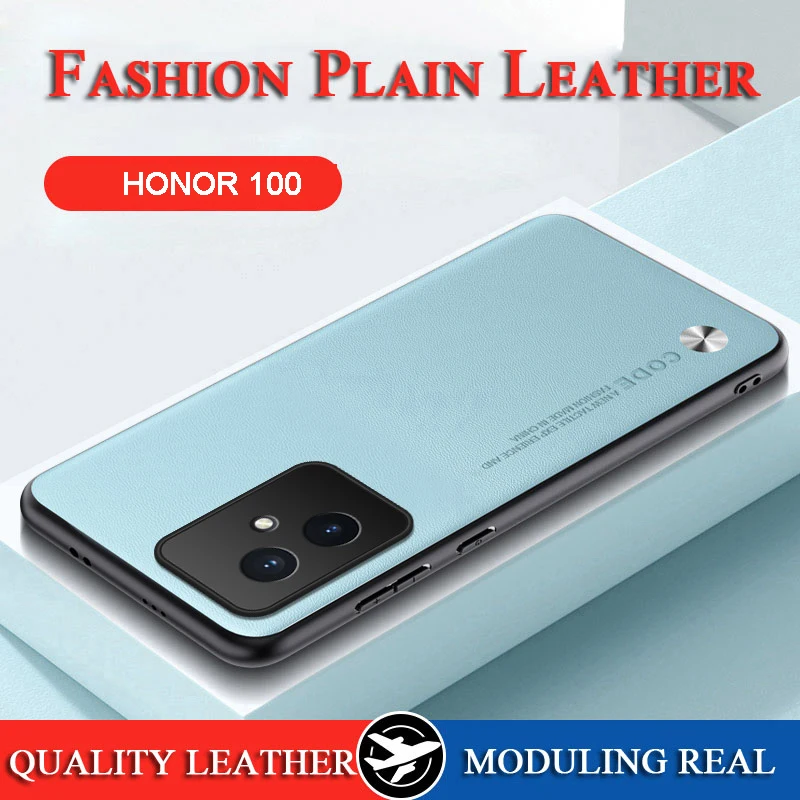 Per Honor 100 Custodia In Pelle Tinta Unita Cover Honor 100 Pro Skin Soft Frame Camera Protect Fundas Honor 90/Honor 90 Pro/Honor 80